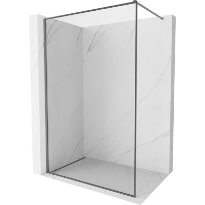 Mexen Kioto-F ścianka prysznicowa Walk-in z ramką 55 x 202 cm, transparent 8 mm, gun metal - 800-055-104-95-00 Mexen Kioto-F ścianka prysznicowa Walk-in z ramką 55 x 202 cm, transparent 8 mm, gun metal - 800-055-104-95-00