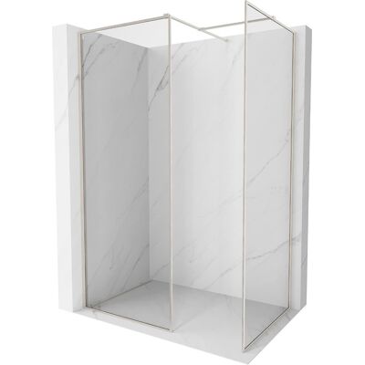 Mexen Kioto-F ścianka prysznicowa Walk-in z ramką 80 x 80 cm, transparent 8 mm, nikiel szczotkowany - 800-080-202-04-97-080 Mexen Kioto-F ścianka prysznicowa Walk-in z ramką 80 x 80 cm, transparent 8 mm, nikiel szczotkowany - 800-080-202-04-97-080