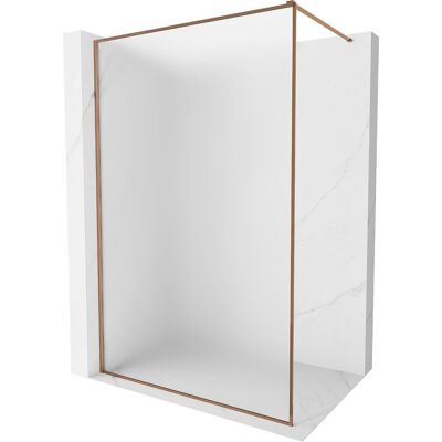 Mexen Kioto-F ścianka prysznicowa Walk-in z ramką 90 x 202 cm, szron 8 mm, różowe złoto - 800-090-104-60-30 Mexen Kioto-F ścianka prysznicowa Walk-in z ramką 90 x 202 cm, szron 8 mm, różowe złoto - 800-090-104-60-30