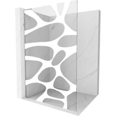Mexen Kioto L ścianka prysznicowa Walk-in 120 x 200 cm, biała fala, chrom - 800-120-103-01-97 Mexen Kioto L ścianka prysznicowa Walk-in 120 x 200 cm, biała fala, chrom - 800-120-103-01-97