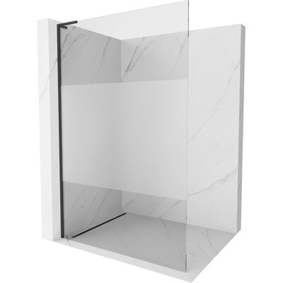 Mexen Kioto L ścianka prysznicowa Walk-in 120 x 200 cm, transparent/szron, czarna - 800-120-103-70-35 Mexen Kioto L ścianka prysznicowa Walk-in 120 x 200 cm, transparent/szron, czarna - 800-120-103-70-35