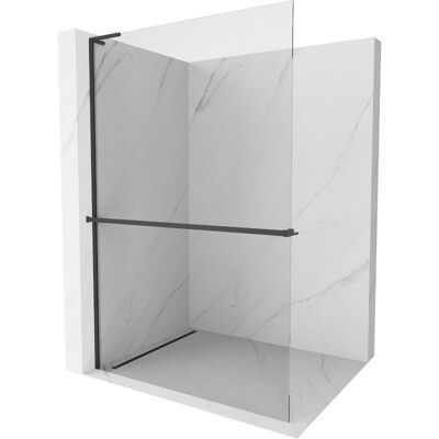 Mexen Kioto+ L ścianka prysznicowa z półką Walk-in 50 x 200 cm, transparent, czarna - 800-050-123-70-00 Mexen Kioto+ L ścianka prysznicowa z półką Walk-in 50 x 200 cm, transparent, czarna - 800-050-123-70-00