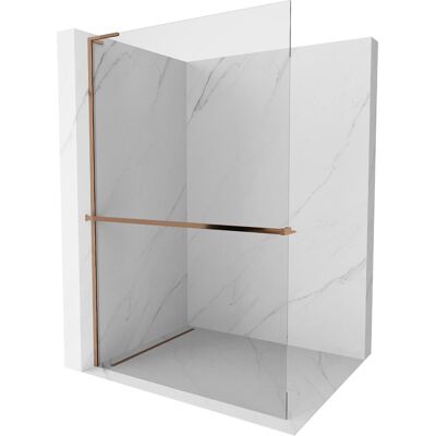 Mexen Kioto+ L ścianka prysznicowa z półką Walk-in 90 x 200 cm, transparent, różowe złoto - 800-090-123-60-00 Mexen Kioto+ L ścianka prysznicowa z półką Walk-in 90 x 200 cm, transparent, różowe złoto - 800-090-123-60-00