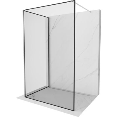 Mexen Kioto ścianka prysznicowa Walk-in 130 x 70 cm, czarna ramka, chrom - 800-130-212-01-70-070 Mexen Kioto ścianka prysznicowa Walk-in 130 x 70 cm, czarna ramka, chrom - 800-130-212-01-70-070