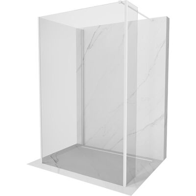 Mexen Kioto ścianka prysznicowa Walk-in 135 x 80 x 30 cm, transparent, biała - 800-135-080-221-20-00-030 Mexen Kioto ścianka prysznicowa Walk-in 135 x 80 x 30 cm, transparent, biała - 800-135-080-221-20-00-030