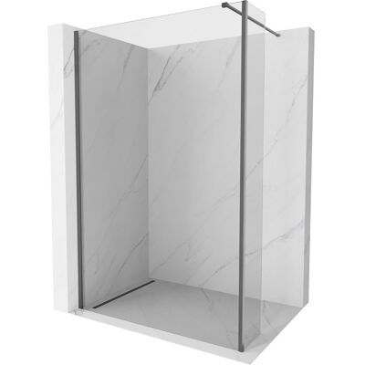 Mexen Kioto ścianka prysznicowa Walk-in 160 x 40 cm, transparent, gun gray szczotkowany - 800-160-212-66-00-040 Mexen Kioto ścianka prysznicowa Walk-in 160 x 40 cm, transparent, gun gray szczotkowany - 800-160-212-66-00-040