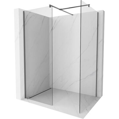 Mexen Kioto ścianka prysznicowa Walk-in 90 x 90 cm, transparent, gun metal - 800-090-202-95-00-090 Mexen Kioto ścianka prysznicowa Walk-in 90 x 90 cm, transparent, gun metal - 800-090-202-95-00-090