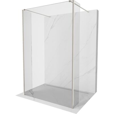 Mexen Kioto ścianka prysznicowa wolnostojąca 135 x 30 x 30 cm, transparent, nikiel szczotkowany - 800-135-030-222-97-00-030 Mexen Kioto ścianka prysznicowa wolnostojąca 135 x 30 x 30 cm, transparent, nikiel szczotkowany - 800-135-030-222-97-00-030