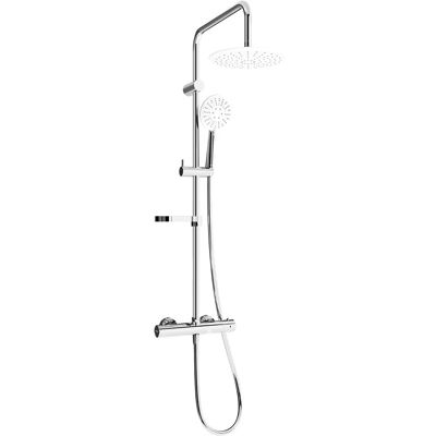 Mexen KX67 zestaw prysznicowy natynkowy z deszczownicą i baterią termostatyczną, chrom/biały - 771506791-00 Mexen KX67 zestaw prysznicowy natynkowy z deszczownicą i baterią termostatyczną, chrom/biały - 771506791-00