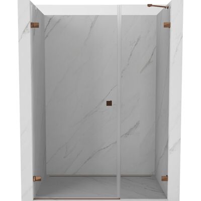 Mexen Lunar-B drzwi prysznicowe uchylne lewe 115 cm, transparent, różowe złoto - 832S-115-050-60-00-L Mexen Lunar-B drzwi prysznicowe uchylne lewe 115 cm, transparent, różowe złoto - 832S-115-050-60-00-L