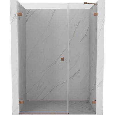 Mexen Lunar-B drzwi prysznicowe uchylne lewe 150 cm, transparent, miedź szczotkowana - 832S-150-050-65-00-L Mexen Lunar-B drzwi prysznicowe uchylne lewe 150 cm, transparent, miedź szczotkowana - 832S-150-050-65-00-L