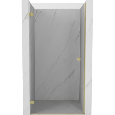 Mexen Lunar-B drzwi prysznicowe uchylne lewe 85 cm, transparent, złote szczotkowane - 832-085-000-55-00-L Mexen Lunar-B drzwi prysznicowe uchylne lewe 85 cm, transparent, złote szczotkowane - 832-085-000-55-00-L