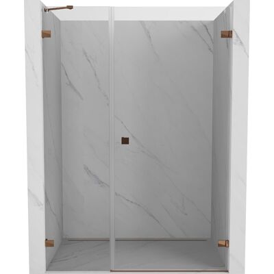 Mexen Lunar-B drzwi prysznicowe uchylne prawe 130 cm, transparent, różowe złoto - 832S-130-050-60-00-P Mexen Lunar-B drzwi prysznicowe uchylne prawe 130 cm, transparent, różowe złoto - 832S-130-050-60-00-P
