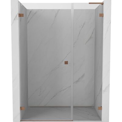 Mexen Lunar-B L drzwi prysznicowe uchylne lewe 115 cm, transparent, miedź szczotkowana - 832SL-115-050-65-00-L Mexen Lunar-B L drzwi prysznicowe uchylne lewe 115 cm, transparent, miedź szczotkowana - 832SL-115-050-65-00-L