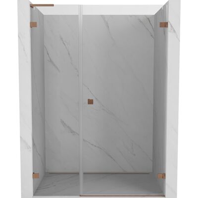Mexen Lunar-B L drzwi prysznicowe uchylne prawe 110 cm, transparent, miedź szczotkowana - 832SL-110-050-65-00-P Mexen Lunar-B L drzwi prysznicowe uchylne prawe 110 cm, transparent, miedź szczotkowana - 832SL-110-050-65-00-P
