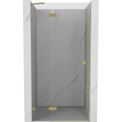 Mexen Lunar drzwi prysznicowe uchylne lewe 100 cm, transparent, złote szczotkowane - 834-100-000-55-00-L Mexen Lunar drzwi prysznicowe uchylne lewe 100 cm, transparent, złote szczotkowane - 834-100-000-55-00-L