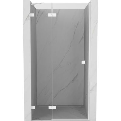 Mexen Lunar drzwi prysznicowe uchylne lewe 125 cm, transparent, białe - 834-125-000-20-00-L Mexen Lunar drzwi prysznicowe uchylne lewe 125 cm, transparent, białe - 834-125-000-20-00-L