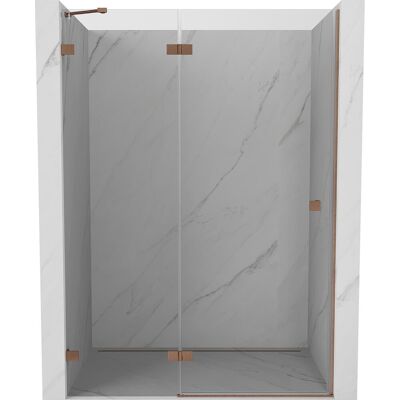 Mexen Lunar drzwi prysznicowe uchylne lewe 140 cm, transparent, miedź szczotkowana - 834-140-000-65-00-L Mexen Lunar drzwi prysznicowe uchylne lewe 140 cm, transparent, miedź szczotkowana - 834-140-000-65-00-L