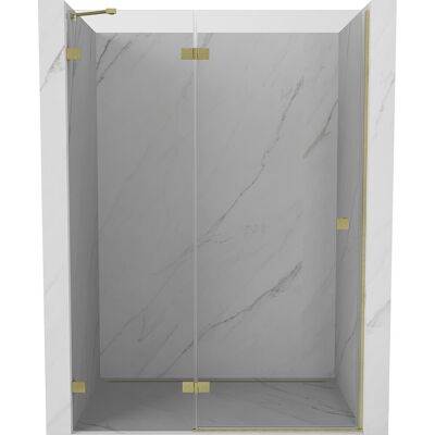 Mexen Lunar drzwi prysznicowe uchylne lewe 140 cm, transparent, złote szczotkowane - 834-140-000-55-00-L Mexen Lunar drzwi prysznicowe uchylne lewe 140 cm, transparent, złote szczotkowane - 834-140-000-55-00-L