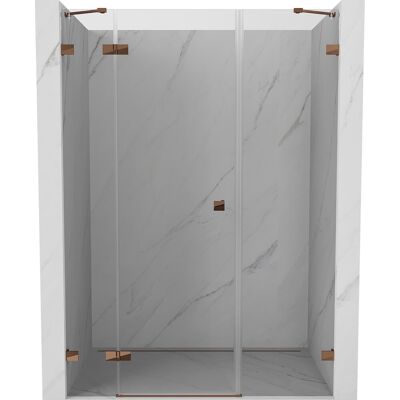 Mexen Lunar drzwi prysznicowe uchylne lewe 155 cm, transparent, różowe złoto - 834S-155-050-60-00-L Mexen Lunar drzwi prysznicowe uchylne lewe 155 cm, transparent, różowe złoto - 834S-155-050-60-00-L