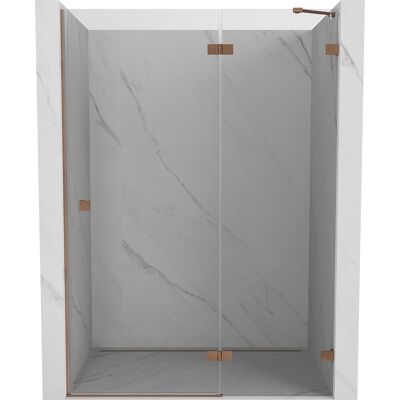 Mexen Lunar drzwi prysznicowe uchylne prawa 135 cm, transparent, miedź szczotkowana - 834-135-000-65-00-P Mexen Lunar drzwi prysznicowe uchylne prawa 135 cm, transparent, miedź szczotkowana - 834-135-000-65-00-P