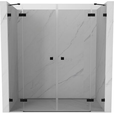 Mexen Lunar Duo drzwi prysznicowe uchylne 190 cm, transparent, czarne - 834D-190-000-70-00 Mexen Lunar Duo drzwi prysznicowe uchylne 190 cm, transparent, czarne - 834D-190-000-70-00