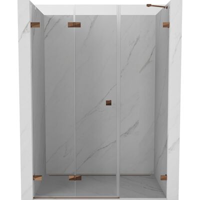 Mexen Lunar-F drzwi prysznicowe składane lewe 110 cm, transparent, różowe złoto - 836S-110-050-60-00-L Mexen Lunar-F drzwi prysznicowe składane lewe 110 cm, transparent, różowe złoto - 836S-110-050-60-00-L