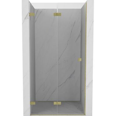 Mexen Lunar-F drzwi prysznicowe składane lewe 75 cm, transparent, złote szczotkowane - 836-075-000-55-00-L Mexen Lunar-F drzwi prysznicowe składane lewe 75 cm, transparent, złote szczotkowane - 836-075-000-55-00-L