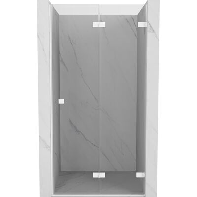 Mexen Lunar-F drzwi prysznicowe składane prawe 100 cm, transparent, białe - 836-100-000-20-00-P Mexen Lunar-F drzwi prysznicowe składane prawe 100 cm, transparent, białe - 836-100-000-20-00-P