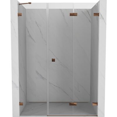 Mexen Lunar-F drzwi prysznicowe składane prawe 115 cm, transparent, różowe złoto - 836S-115-050-60-00-P Mexen Lunar-F drzwi prysznicowe składane prawe 115 cm, transparent, różowe złoto - 836S-115-050-60-00-P