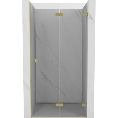 Mexen Lunar-F drzwi prysznicowe składane prawe 70 cm, transparent, złote szczotkowane - 836-070-000-55-00-P Mexen Lunar-F drzwi prysznicowe składane prawe 70 cm, transparent, złote szczotkowane - 836-070-000-55-00-P