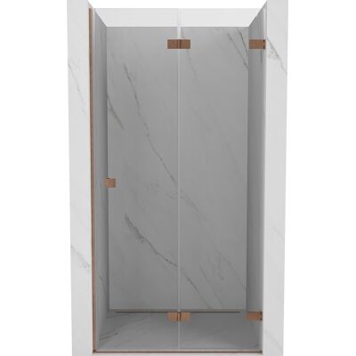 Mexen Lunar-F drzwi prysznicowe składane prawe 80 cm, transparent, miedź szczotkowana - 836-080-000-65-00-P Mexen Lunar-F drzwi prysznicowe składane prawe 80 cm, transparent, miedź szczotkowana - 836-080-000-65-00-P