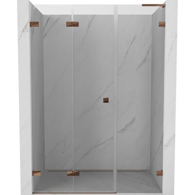 Mexen Lunar-F L drzwi prysznicowe składane lewe 125 cm, transparent, różowe złoto - 836SL-125-050-60-00-L Mexen Lunar-F L drzwi prysznicowe składane lewe 125 cm, transparent, różowe złoto - 836SL-125-050-60-00-L