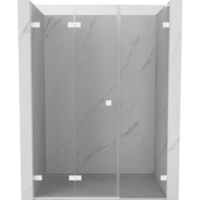 Mexen Lunar-F L drzwi prysznicowe składane lewe 150 cm, transparent, białe - 836SL-150-050-20-00-L Mexen Lunar-F L drzwi prysznicowe składane lewe 150 cm, transparent, białe - 836SL-150-050-20-00-L