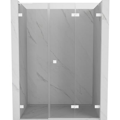 Mexen Lunar-F L drzwi prysznicowe składane prawe 110 cm, transparent, białe - 836SL-110-050-20-00-P Mexen Lunar-F L drzwi prysznicowe składane prawe 110 cm, transparent, białe - 836SL-110-050-20-00-P
