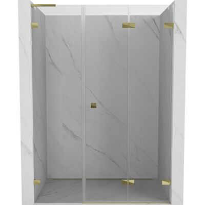 Mexen Lunar-F L drzwi prysznicowe składane prawe 115 cm, transparent, złote - 836SL-115-050-50-00-P Mexen Lunar-F L drzwi prysznicowe składane prawe 115 cm, transparent, złote - 836SL-115-050-50-00-P