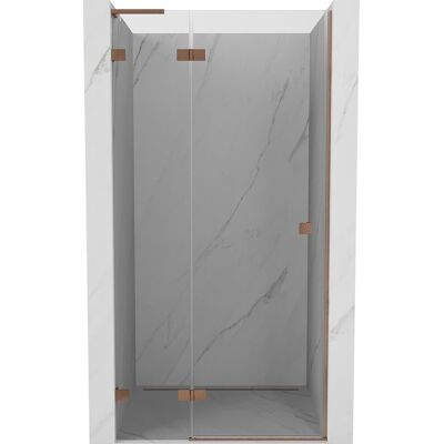 Mexen Lunar L drzwi prysznicowe uchylne lewe 115 cm, transparent, miedź szczotkowana - 834L-115-000-65-00-L Mexen Lunar L drzwi prysznicowe uchylne lewe 115 cm, transparent, miedź szczotkowana - 834L-115-000-65-00-L