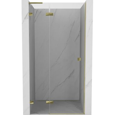Mexen Lunar L drzwi prysznicowe uchylne lewe 125 cm, transparent, złote - 834L-125-000-50-00-L Mexen Lunar L drzwi prysznicowe uchylne lewe 125 cm, transparent, złote - 834L-125-000-50-00-L