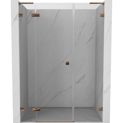 Mexen Lunar L drzwi prysznicowe uchylne lewe 155 cm, transparent, różowe złoto - 834SL-155-050-60-00-L Mexen Lunar L drzwi prysznicowe uchylne lewe 155 cm, transparent, różowe złoto - 834SL-155-050-60-00-L