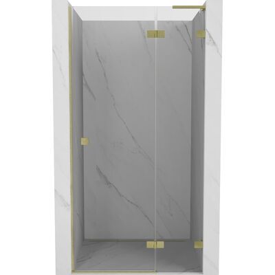 Mexen Lunar L drzwi prysznicowe uchylne prawe 125 cm, transparent, złote szczotkowane - 834L-125-000-55-00-P Mexen Lunar L drzwi prysznicowe uchylne prawe 125 cm, transparent, złote szczotkowane - 834L-125-000-55-00-P