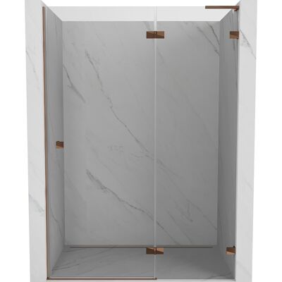Mexen Lunar L drzwi prysznicowe uchylne prawe 135 cm, transparent, różowe złoto - 834L-135-000-60-00-P Mexen Lunar L drzwi prysznicowe uchylne prawe 135 cm, transparent, różowe złoto - 834L-135-000-60-00-P