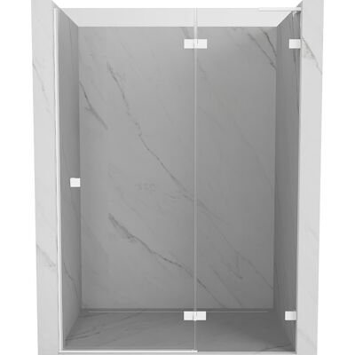 Mexen Lunar L drzwi prysznicowe uchylne prawe 140 cm, transparent, białe - 834L-140-000-20-00-P Mexen Lunar L drzwi prysznicowe uchylne prawe 140 cm, transparent, białe - 834L-140-000-20-00-P