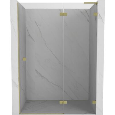 Mexen Lunar L drzwi prysznicowe uchylne prawe 140 cm, transparent, złote szczotkowane - 834L-140-000-55-00-P Mexen Lunar L drzwi prysznicowe uchylne prawe 140 cm, transparent, złote szczotkowane - 834L-140-000-55-00-P