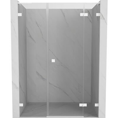 Mexen Lunar L drzwi prysznicowe uchylne prawe 145 cm, transparent, białe - 834SL-145-050-20-00-P Mexen Lunar L drzwi prysznicowe uchylne prawe 145 cm, transparent, białe - 834SL-145-050-20-00-P