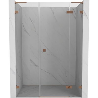 Mexen Lunar L drzwi prysznicowe uchylne prawe 150 cm, transparent, miedź szczotkowana - 834SL-150-050-65-00-P Mexen Lunar L drzwi prysznicowe uchylne prawe 150 cm, transparent, miedź szczotkowana - 834SL-150-050-65-00-P