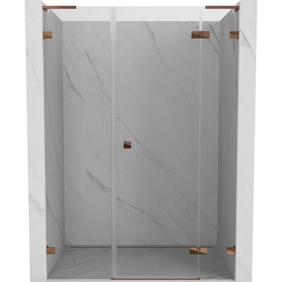 Mexen Lunar L drzwi prysznicowe uchylne prawe 150 cm, transparent, różowe złoto - 834SL-150-050-60-00-P Mexen Lunar L drzwi prysznicowe uchylne prawe 150 cm, transparent, różowe złoto - 834SL-150-050-60-00-P