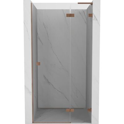 Mexen Lunar L drzwi prysznicowe uchylne prawe 70 cm, transparent, miedź szczotkowana - 834L-070-000-65-00-P Mexen Lunar L drzwi prysznicowe uchylne prawe 70 cm, transparent, miedź szczotkowana - 834L-070-000-65-00-P