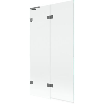 Mexen Lunar L parawan nawannowy 2-skrzydłowy lewy 100 x 150 cm, transparent, gun metal - 897L-100-100-95-00-L Mexen Lunar L parawan nawannowy 2-skrzydłowy lewy 100 x 150 cm, transparent, gun metal - 897L-100-100-95-00-L