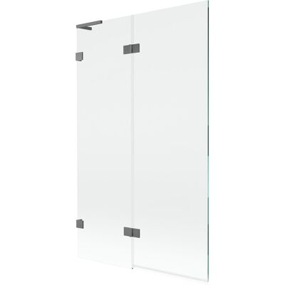 Mexen Lunar L parawan nawannowy 2-skrzydłowy lewy 110 x 150 cm, transparent, gun metal - 897L-110-100-95-00-L Mexen Lunar L parawan nawannowy 2-skrzydłowy lewy 110 x 150 cm, transparent, gun metal - 897L-110-100-95-00-L
