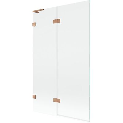 Mexen Lunar L parawan nawannowy 2-skrzydłowy lewy 110 x 150 cm, transparent, miedź szczotkowana - 897L-110-100-65-00-L Mexen Lunar L parawan nawannowy 2-skrzydłowy lewy 110 x 150 cm, transparent, miedź szczotkowana - 897L-110-100-65-00-L